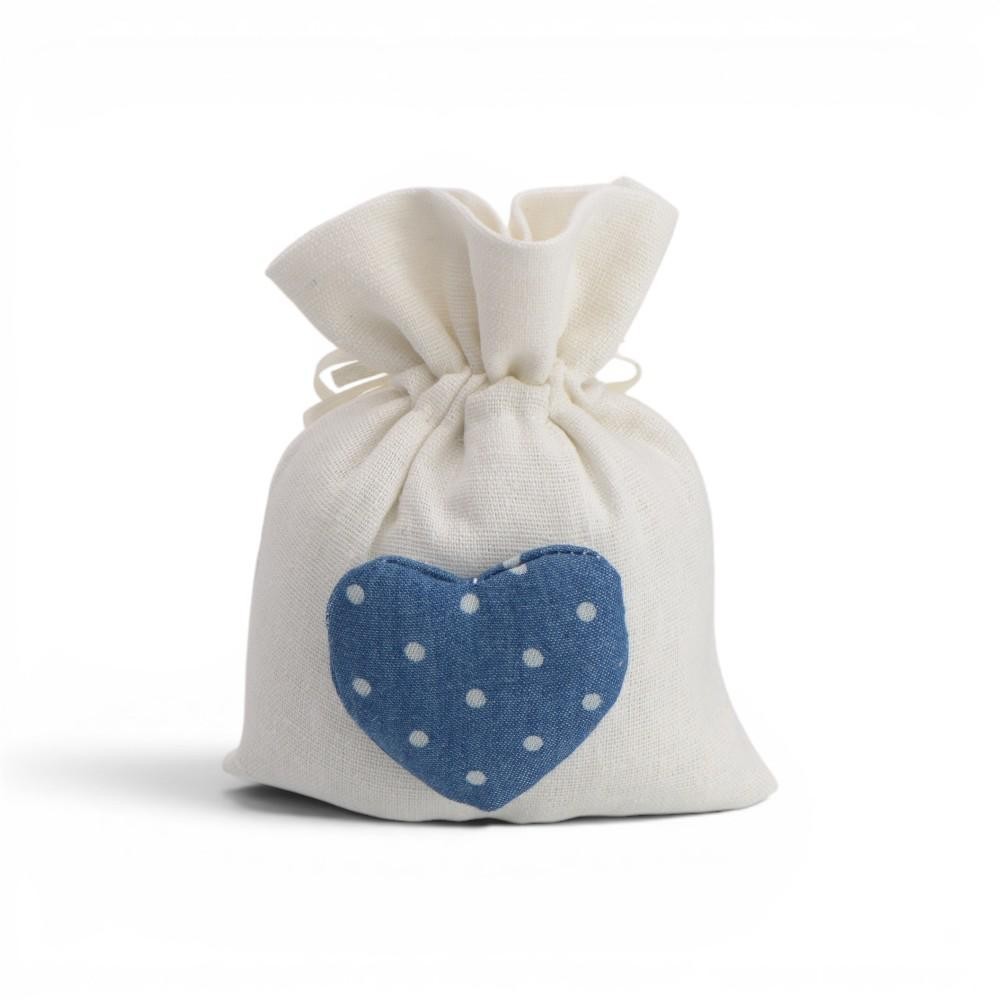 SACCHETTO CCUORE JEANS POIS